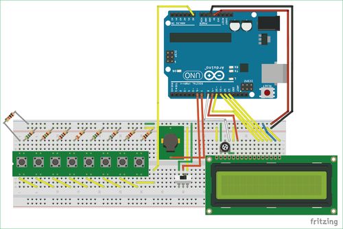 基于arduino自制钢琴实现录音和重放功能